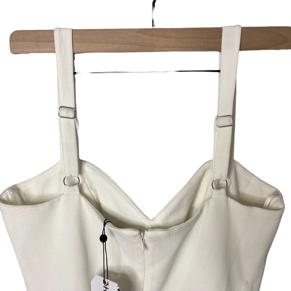 Dress The Population Estella Dress Gown Leg Slit White Size Medium Wedding - Picture 10 of 12